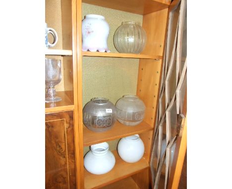 6 OIL LAMP GLOBES