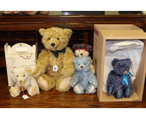 Collection of five Steiff bears