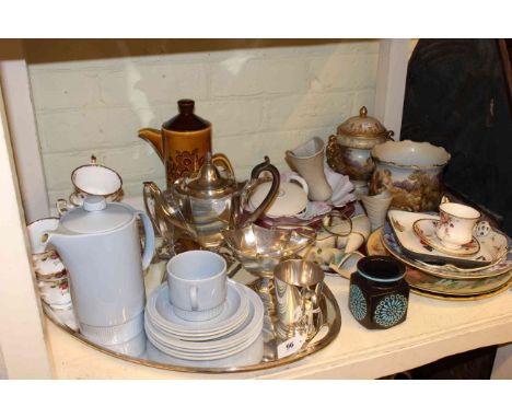 Elkington & Co. elegant tea service, Old Country Roses tea china, vases, plates, etc