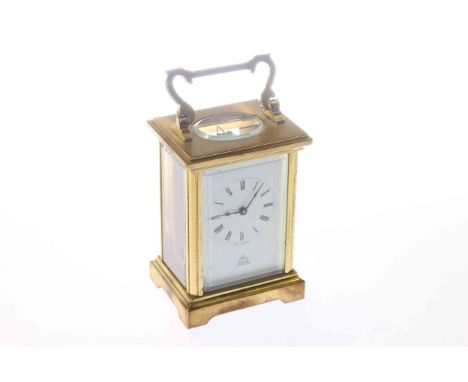Gilt brass carriage clock