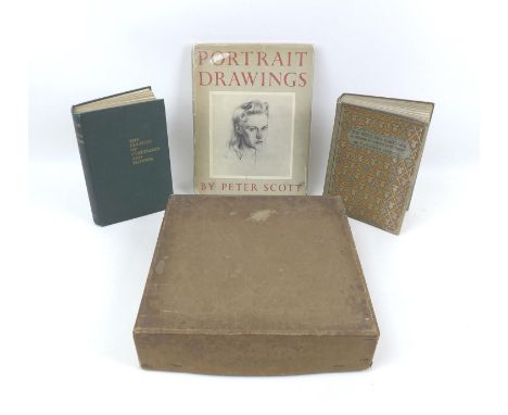 A signed copy of 'Portrait Drawings' by Peter Scott, first edition 1949, with dust jacket, together with over fifty issues of