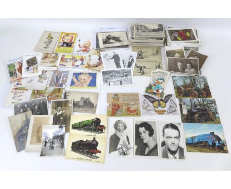 A collection of over 300 early 20th century and later postcards and railway ephemera, including Mabel Lucie Atwell and other 
