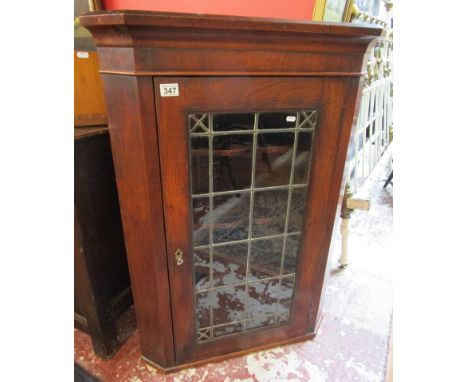 Leaded light corner cabinet with key