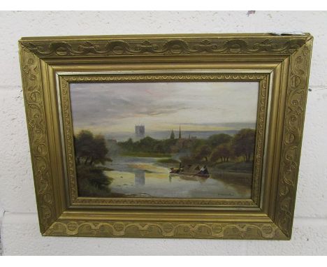 K Bredon - Oil on canvas - River scene