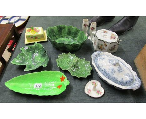 Collection of ceramics to include Beswick, Wade Heath butter dish etc