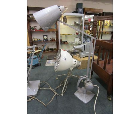 Hadrill &amp; Horstmann Simplus 1950's counterpoise lamp &amp; vintage Pifco Infra power heat lamp