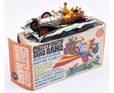A scarce Mattel Inc Chitty Chitty Bang Bang 'Miraculous Movie Car'. A period piece, made of coloured plastic, complete with a