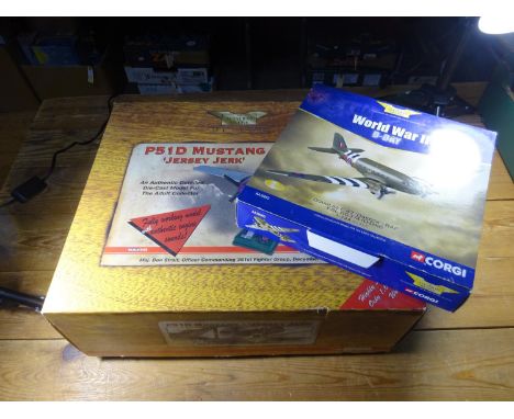 11 Corgi Aircraft of various scales. P-51D Mustang, 'Jersey Jerk', with 'Authentic Engine Sounds'. A two piece set- F4U1 Cors