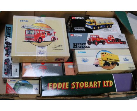 10 Corgi. An AEC Ergo 8 Wheel Platform Lorry, Dolly &amp; Girder Load, 'BRS'. Renault Premium 2 Axle Tractor Unit &amp; Curta