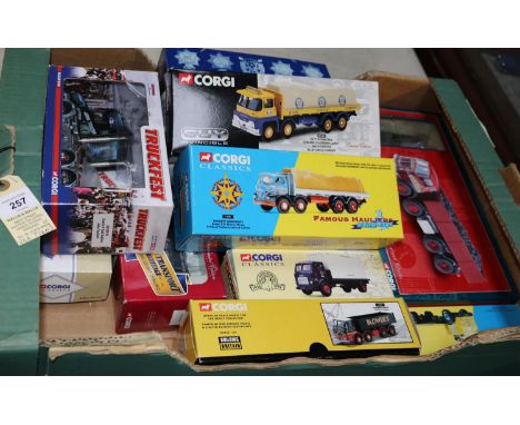 A quantity of Corgi. Including Truckfest Scania T Cab Topline, John Toulson. AEC MK V Mammoth 8-wheel Tipper with coal load &