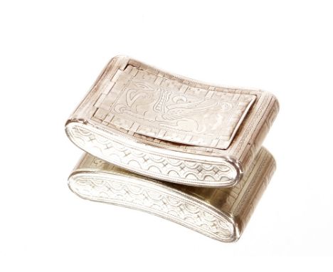 A George III silver snuff box, by Joseph Taylor 1782, gilded interior, the exterior with foliate decoration