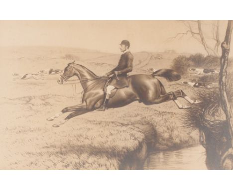 After Basil Nightingale 1864-1940, "Tom Firr on White Legs, 27 years Huntsman of The Quorn", White Legs winner of two chases 