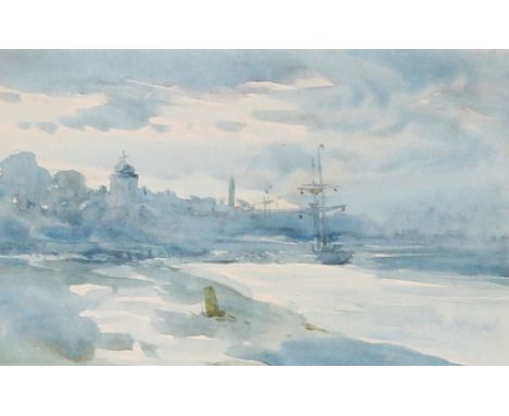 R Malcolm Lloyd flourished 1879-1892, study of Sandwich, watercolour signed in pencil on the reverse, 8cm x 12.7cm