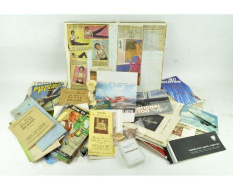 A collection of pamphlets, guide books, relating to transport, a scrap book etc