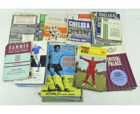 A collection of Football programmes, including 1960's and 70's examples, to include Spurs v Liverpool 1967-68, Chelsea v Derb