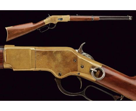 dating: Third quarter of the 19th Century provenance: USA, Round, rifled barrel, with fore-sight, company's address, patent m