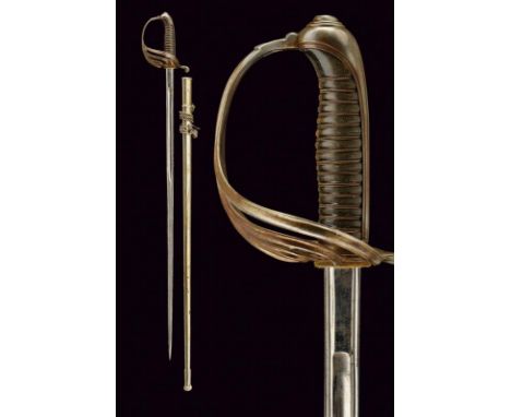 dating: circa 1900 provenance: France, Straight, double-edged blade with two parallel fullers and a third, wider, central ful