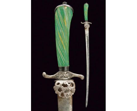 dating: late 18th Century provenance: Germany, Slightly curved, single-and short false-edged blade, with fuller, with traces 