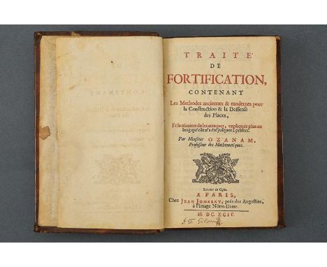 dating:  provenance: Paris, 'TRAITE' DE FORTIFICATION'; a Paris, Chez Jean Jombert. MDCXCIV. Antique pen-signature in the bot