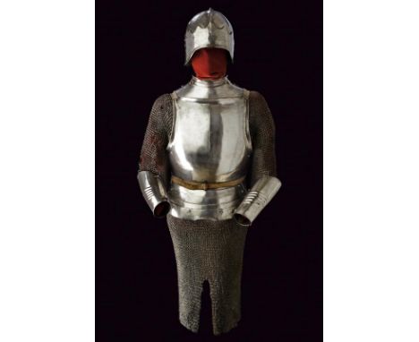 dating: 15th-16th Century provenance: Different countries, Italian sallet with skull in one piece with a small comb and hole 