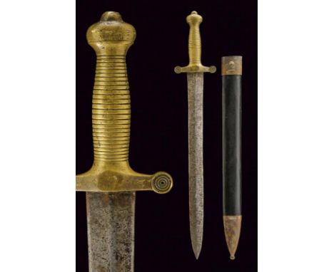 dating: 1865 provenance: Russian Empire, Straight, double-edged blade, ribbed in the center, the base with a remain of stamp;