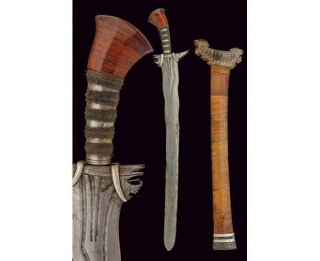 dating: Late 19th Century provenance: The Philippines, Double-edged blade, slightly undulated at the base, then straight, rib