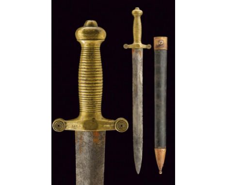 dating: 1878 provenance: Russian Empire, Straight, double-edged blade, ribbed in the center, with rust damages, the base with