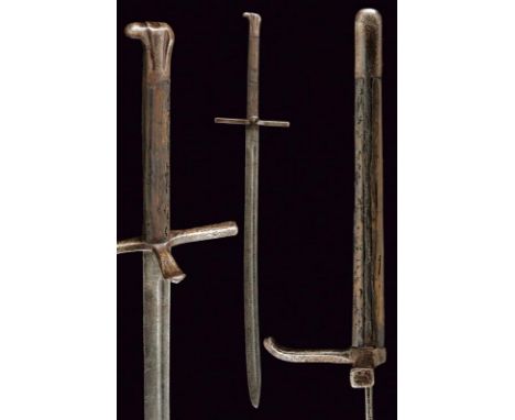 dating: First half of the 16th Century provenance: Germany, Slightly curved, single-edged blade with rear groove, the base wi
