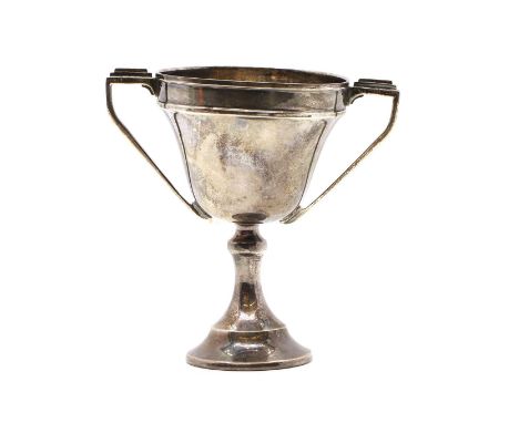 A silver trophy cup by James Fenton, with a commemorative inscription dated 195312.5cm high3.63oztCondition ReportThe rim is 