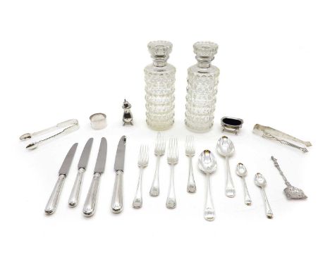 A collection of silver flatware, by Harrison Brothers &amp; Howson, 1935, comprising, two table forks, two dessert forks, two