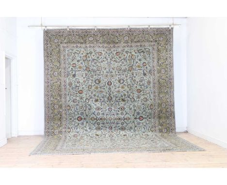 A signed Central Persian Kashan carpet, of recent manufacture,435 x 310cmCondition ReportMinor marks and wear throughout - in