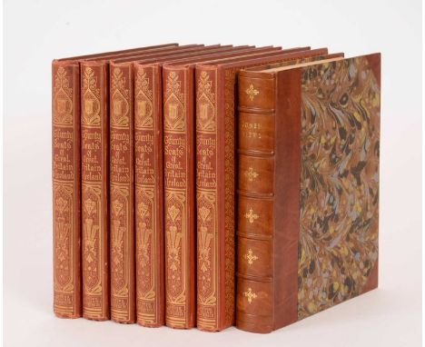 Morris, Rev F O: Picturesque Views of Seats of Noblemen and Gentlemen (6 vols.) William Mackenzie, no date, (1880). 4to. With