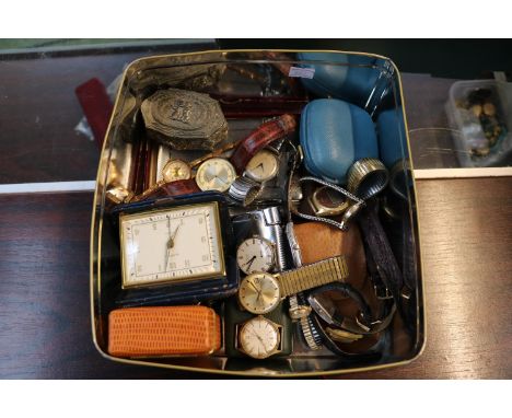 Box of Vintage watches to include Accurist, Avia, Timex etc