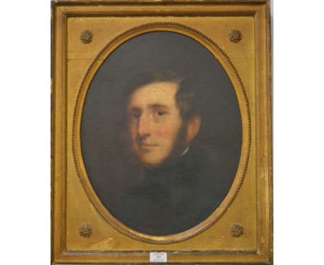 English School, early 19th Century, portrait of a gentleman, head and shoulders length, oil on panel.