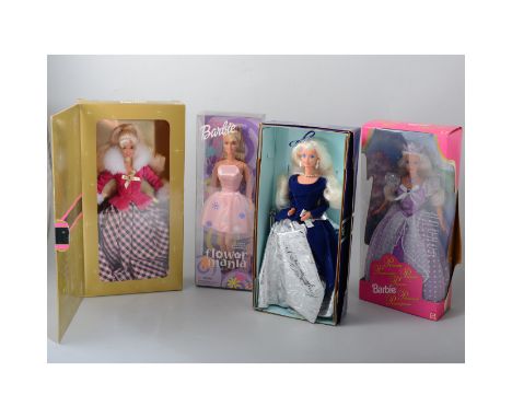 Collection of Barbie dolls by Mattel, mostly dating from the 1990s, to include Spring Petals Barbie, Dream Glow Barbie, Victo