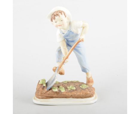 Royal Worcester figure, Saturday's Child Works Hard for a Living.