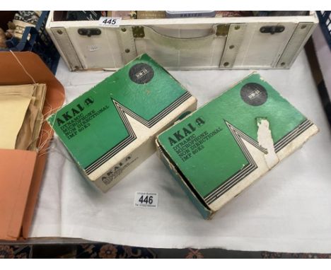 2 Boxed vintage Akai DM-13 microphones