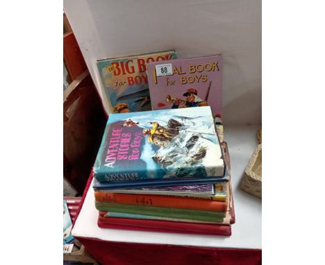 A quantity of vintage boys books etc