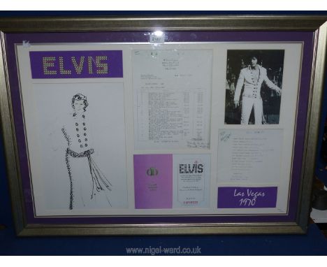 A framed Limited edition Elvis Presley Las Vegas collection, no. 880/1000 