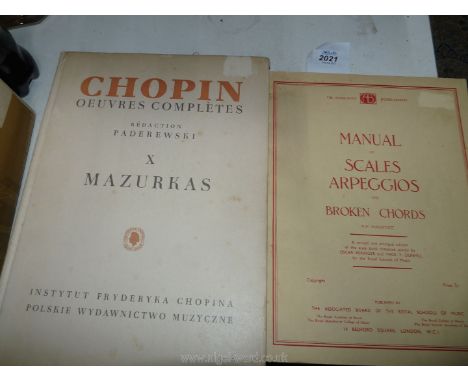 A Manual of Scales, Arpeggios and Broken Chords for Pianoforte, along with Chopin Complete Redaction published by Paderewski 