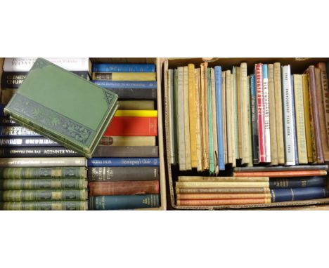 Vintage photography books, two Vagabonds in Languedoc, vintage books on Cricket and other books in three boxes   Condition Re