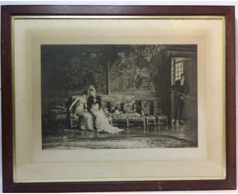 'Unannounced', mezzotint laid onto canvas after J Haynes Williams pub. 1897 by Landeker and Brown printed in Austria and 'Daw