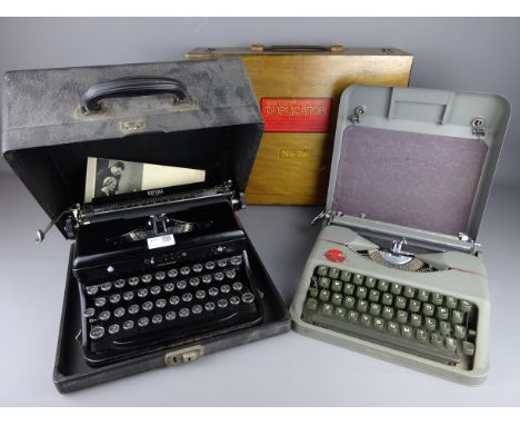 Royal portable typewriter, an Empire Aristocrat typewriter and a Vintage Duplicator case (3)   Condition Report   Click here 