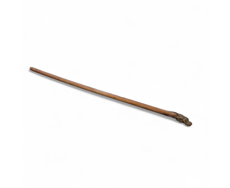A monkey topped swagger stick belonging to Captain Mark Edward Cripps stick measures 80cm long Condition: Metal monkey is bro