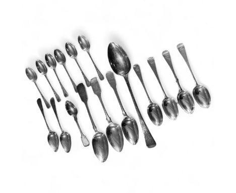 A sterling silver teaspoon with very clear marks for Robert Williams & Sons (Robert, James & Josiah Williams), Exeter 1845, t