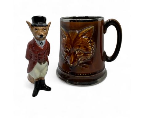 A Royal Doulton fox &amp; Sylvac fox figurines