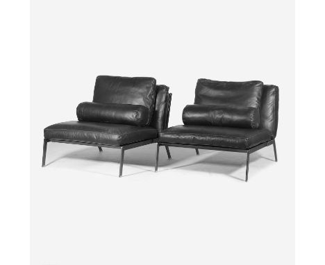 Antonio Citterio (Italian, b.1950), a pair of 'Happy' chairs, originally designed in 2005,84cm wide96cm deep73cm high, seat 3