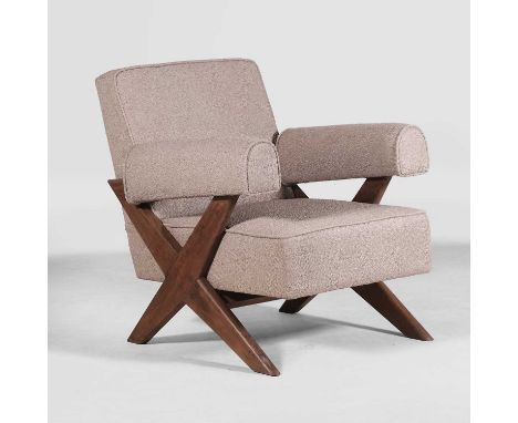 Pierre Jeanneret (Swiss, 1896-1967), a model 'PJ-010806' lounge armchair, also known as ‘Mobilier de Salon en Teck’, c.1958-5