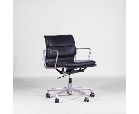 Charles Eames (American, 1907-1978) and Ray Eames (American, 1912-1988), an 'EA 208' swivel office chair,58.5cm wide54cm deep