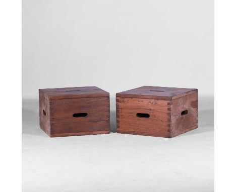 Charles-Édouard Jeanneret aka 'Le Corbusier' (Swiss-French 1887-1965),  a pair of 'LC14 Tabouret Cabanon' cube stools, design